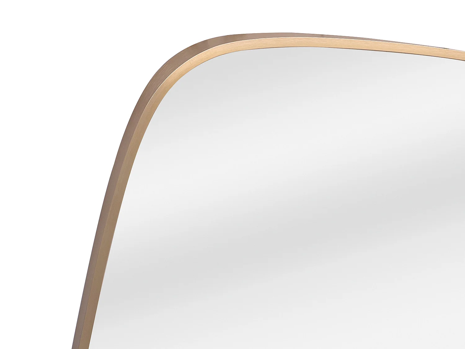 Miroir carré en aluminium - 60 x 60 cm - Doré - ALUNI