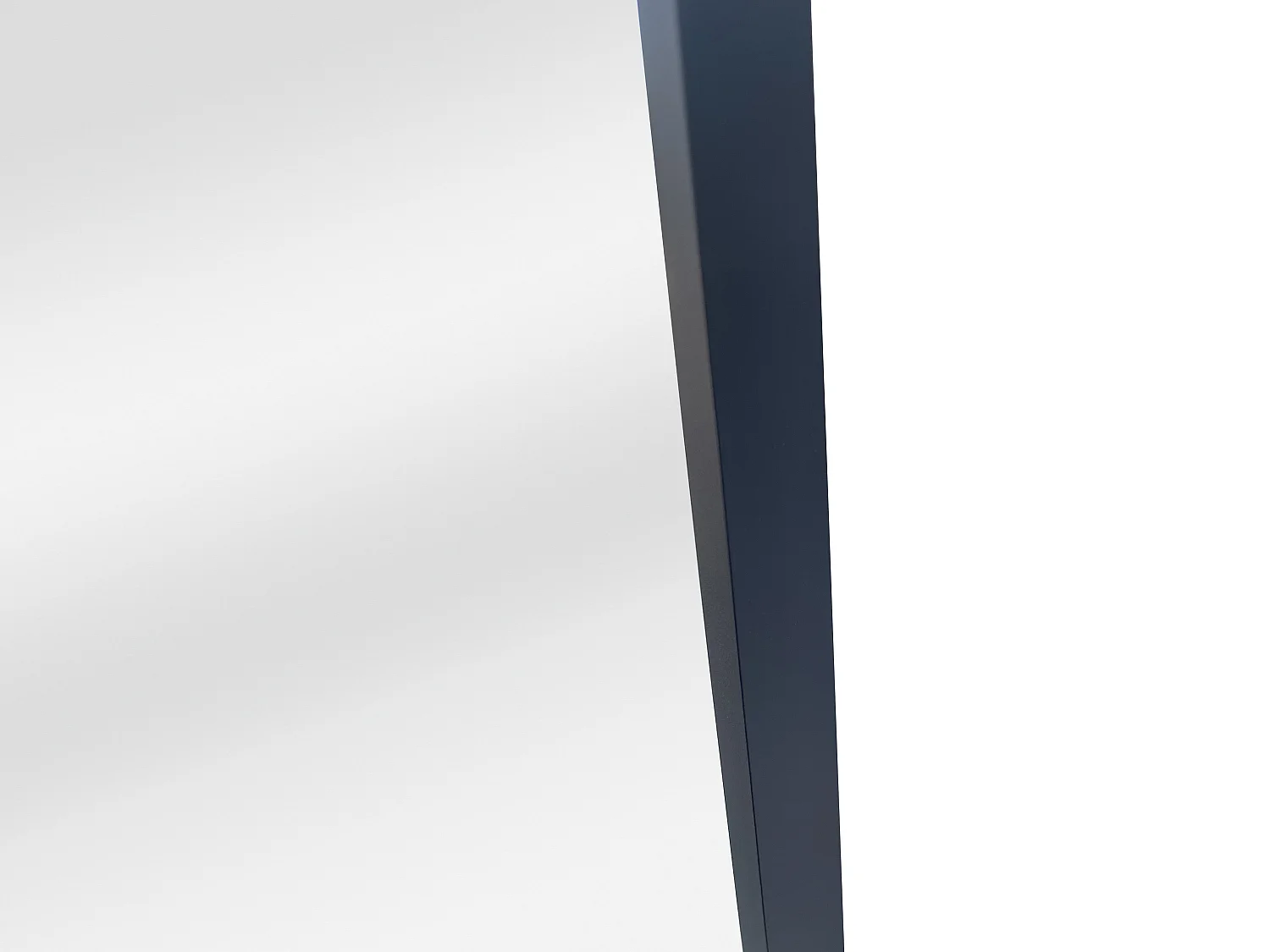 Grand miroir rectangle en aluminium L. 70 x H. 200 cm - Noir - MYRA