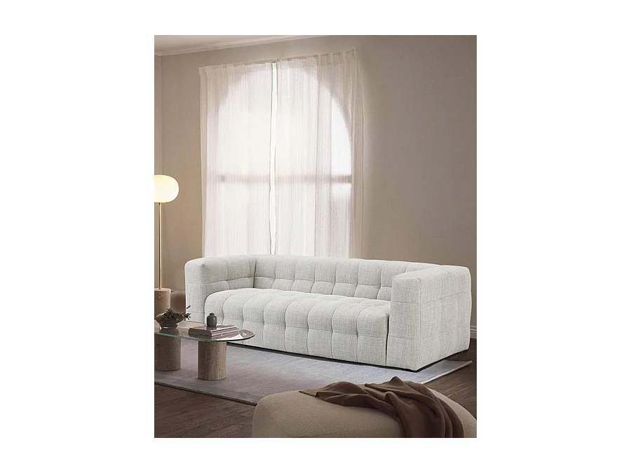 Alto - Canapé capitonné 3 places en tissu