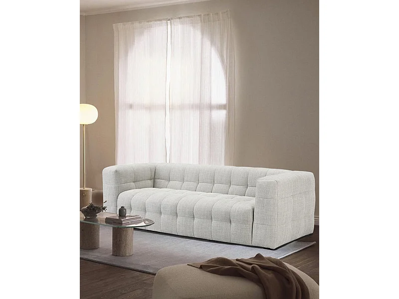 Alto - Canapé capitonné 3 places en tissu