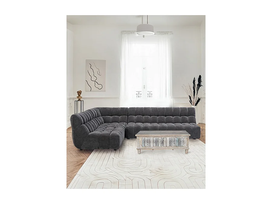 Volg - Canapé d'angle modulable en tissu