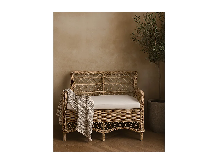Asana - Canapé de jardin en rotin