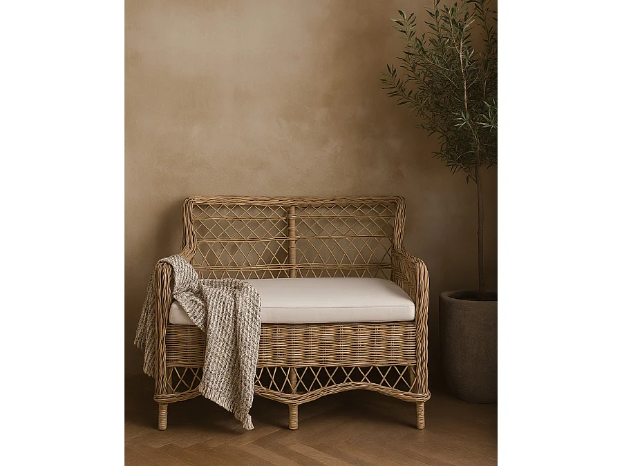Asana - Divano da giardino in rattan