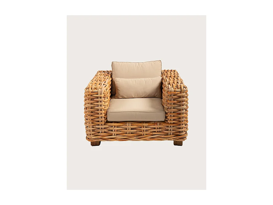 Weaverly - Fauteuil de jardin en rotin tressé