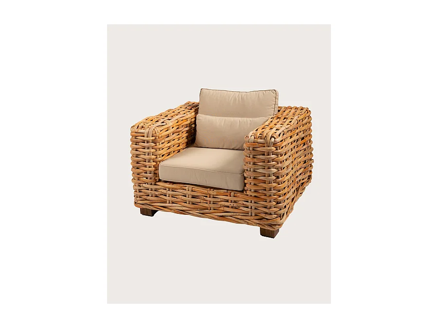 Weaverly - Fauteuil de jardin en rotin tressé