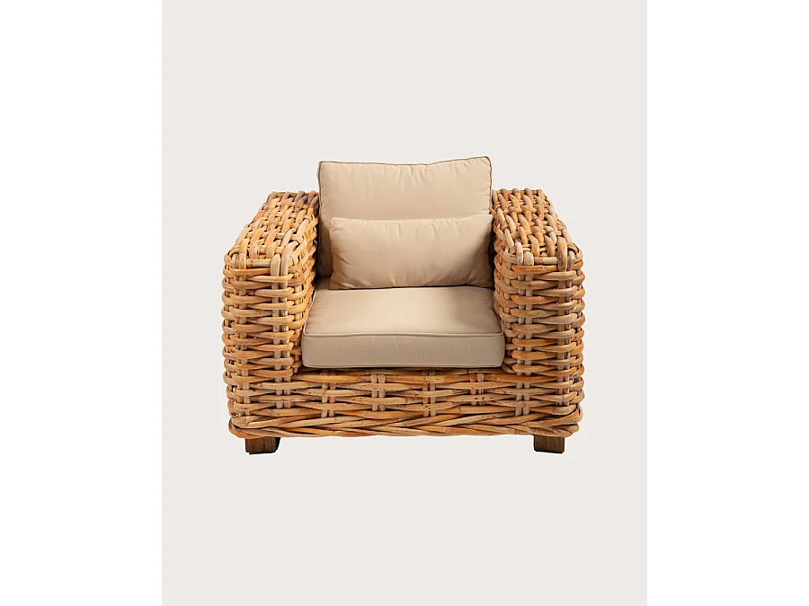 Weaverly - Fauteuil de jardin en rotin tressé