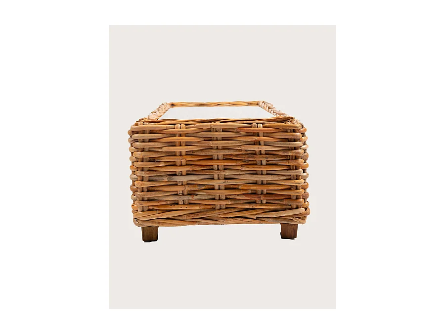 Weaverly - Table basse en rotin tressé