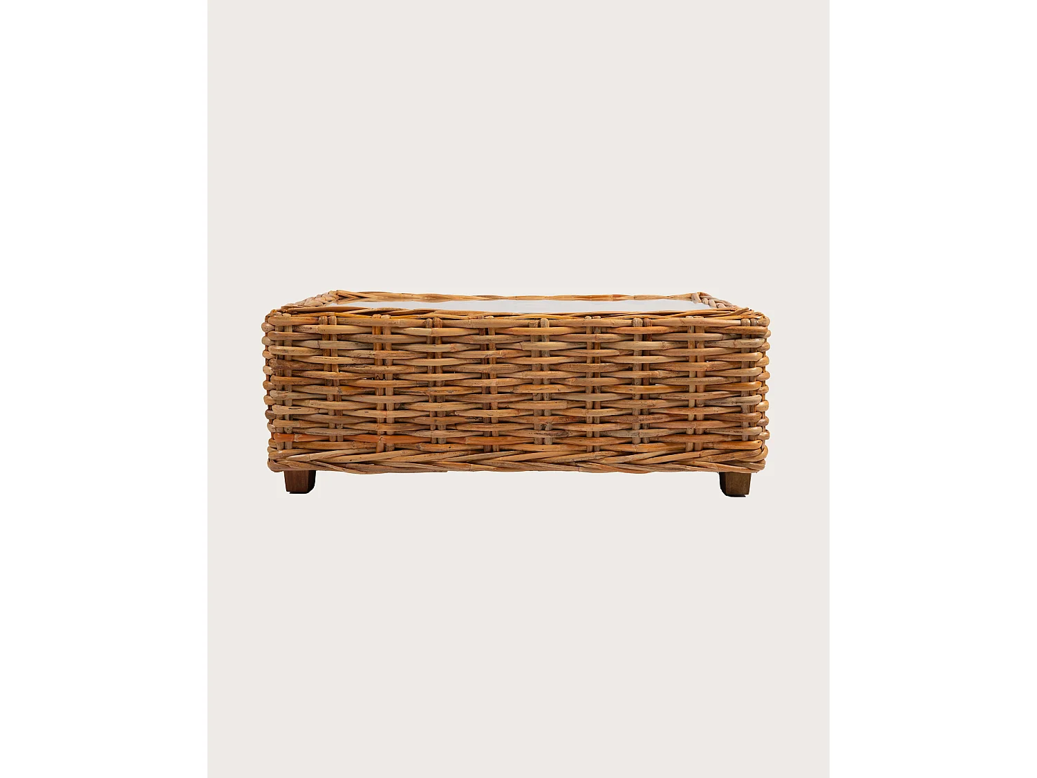 Weaverly - Table basse en rotin tressé