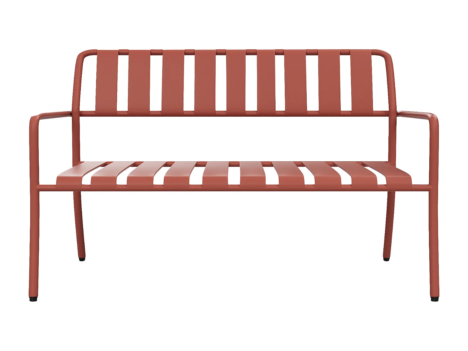 Banc de jardin empilable en métal - Terracotta - BIRMOS de MYLIA
