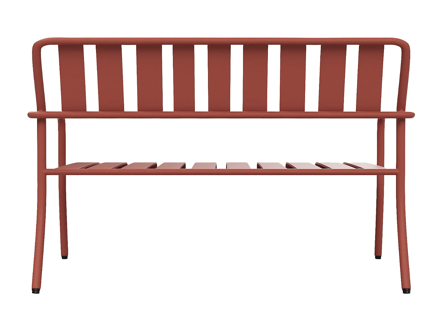 Banc de jardin empilable en métal - Terracotta - BIRMOS de MYLIA