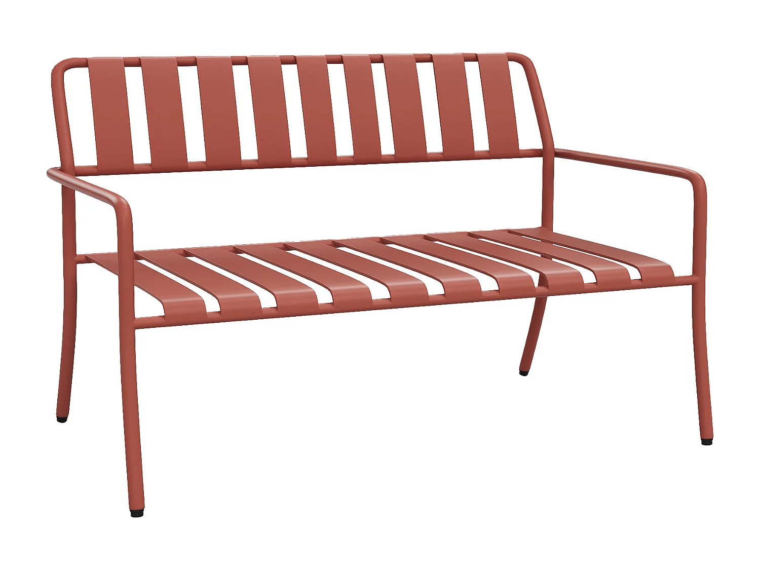 Banc de jardin empilable en métal - Terracotta - BIRMOS de MYLIA