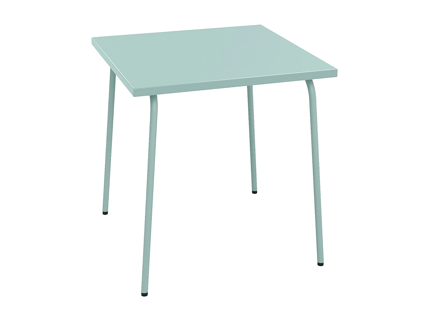 Table de jardin carrée L.70 cm en métal - Vert amande - MIRMANDE de MYLIA