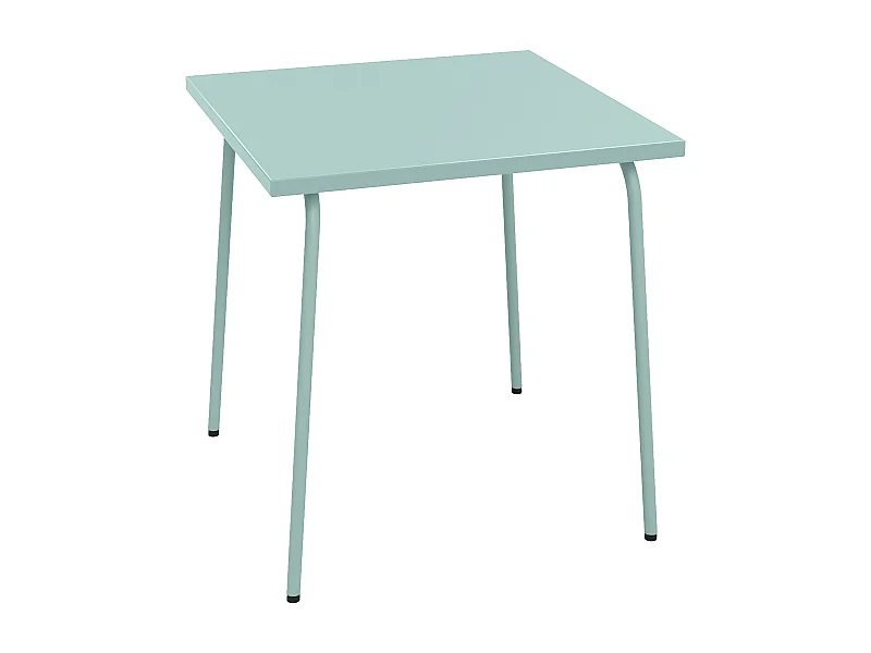 Table de jardin carrée L.70 cm en métal - Vert amande - MIRMANDE de MYLIA