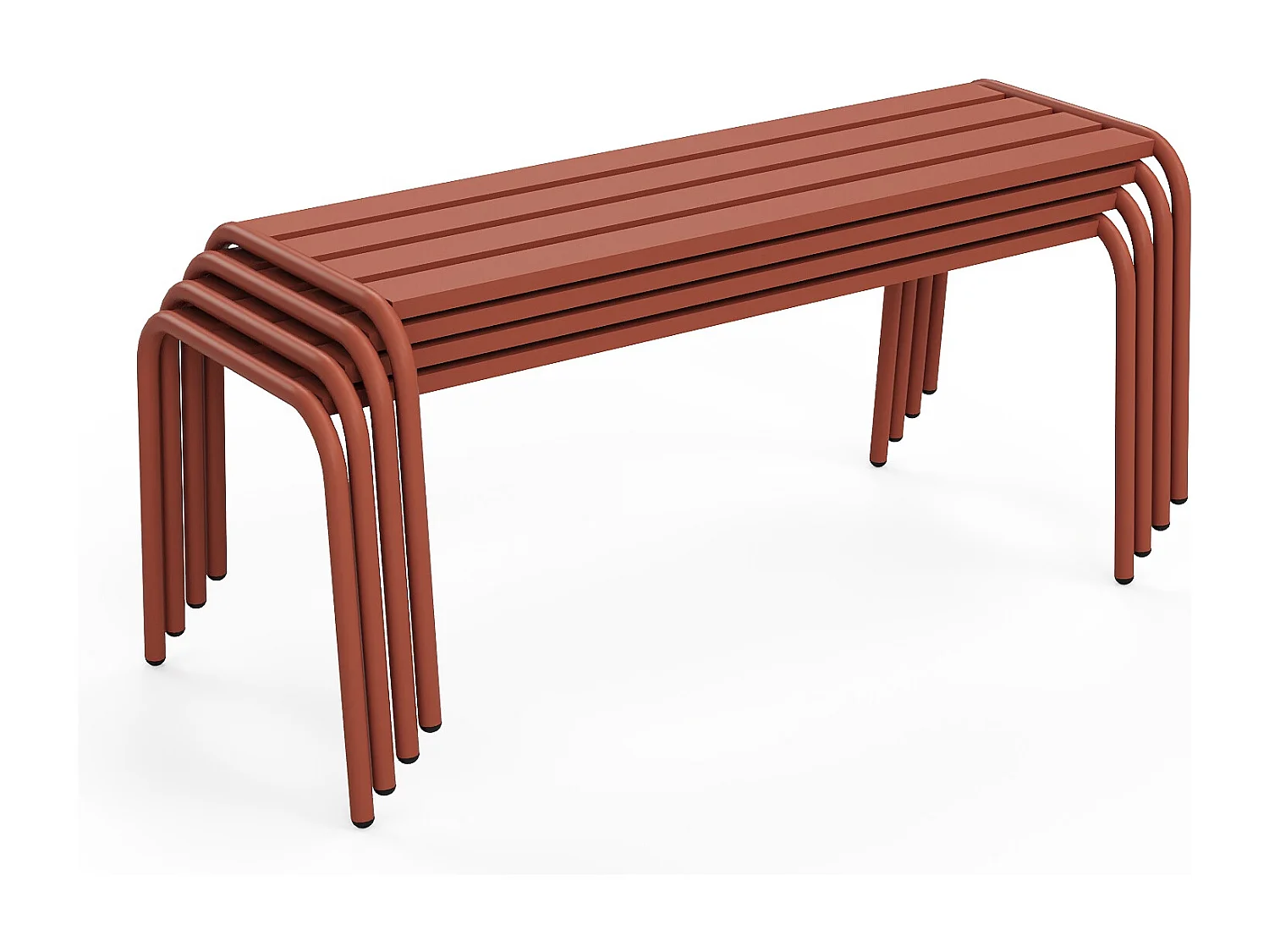 Banc de jardin en métal - Terracotta - MIRMANDE de MYLIA