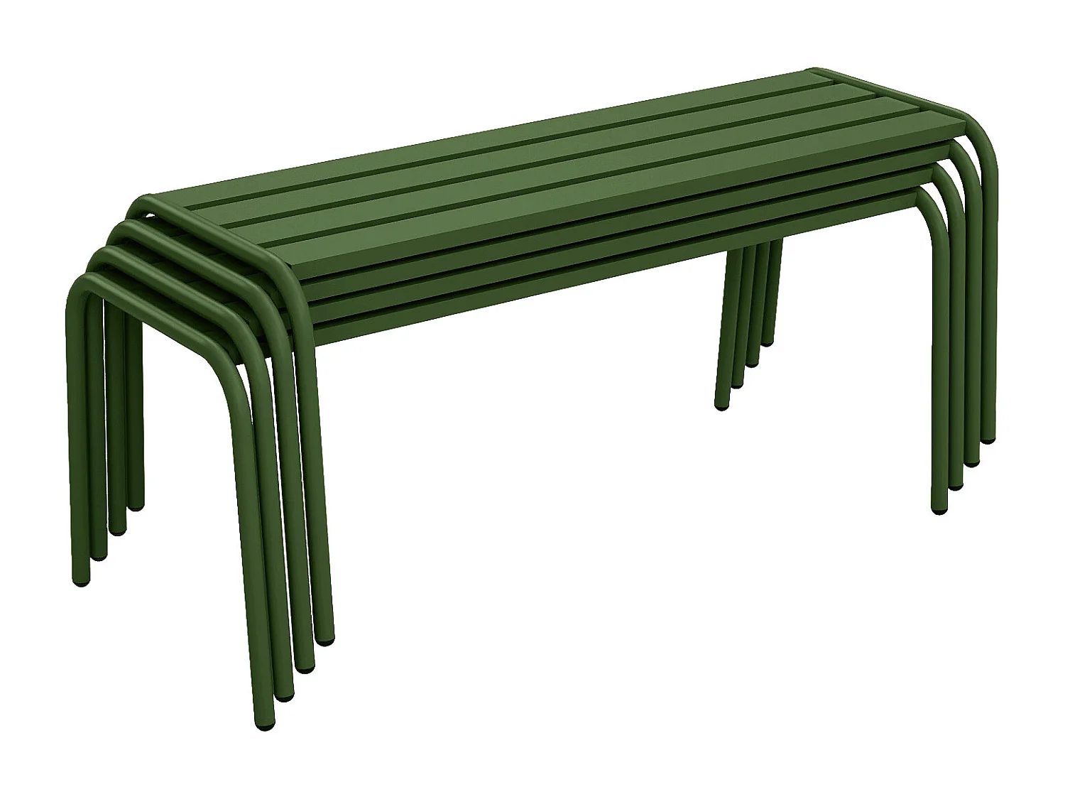 Banc de jardin en métal - Kaki - MIRMANDE de MYLIA