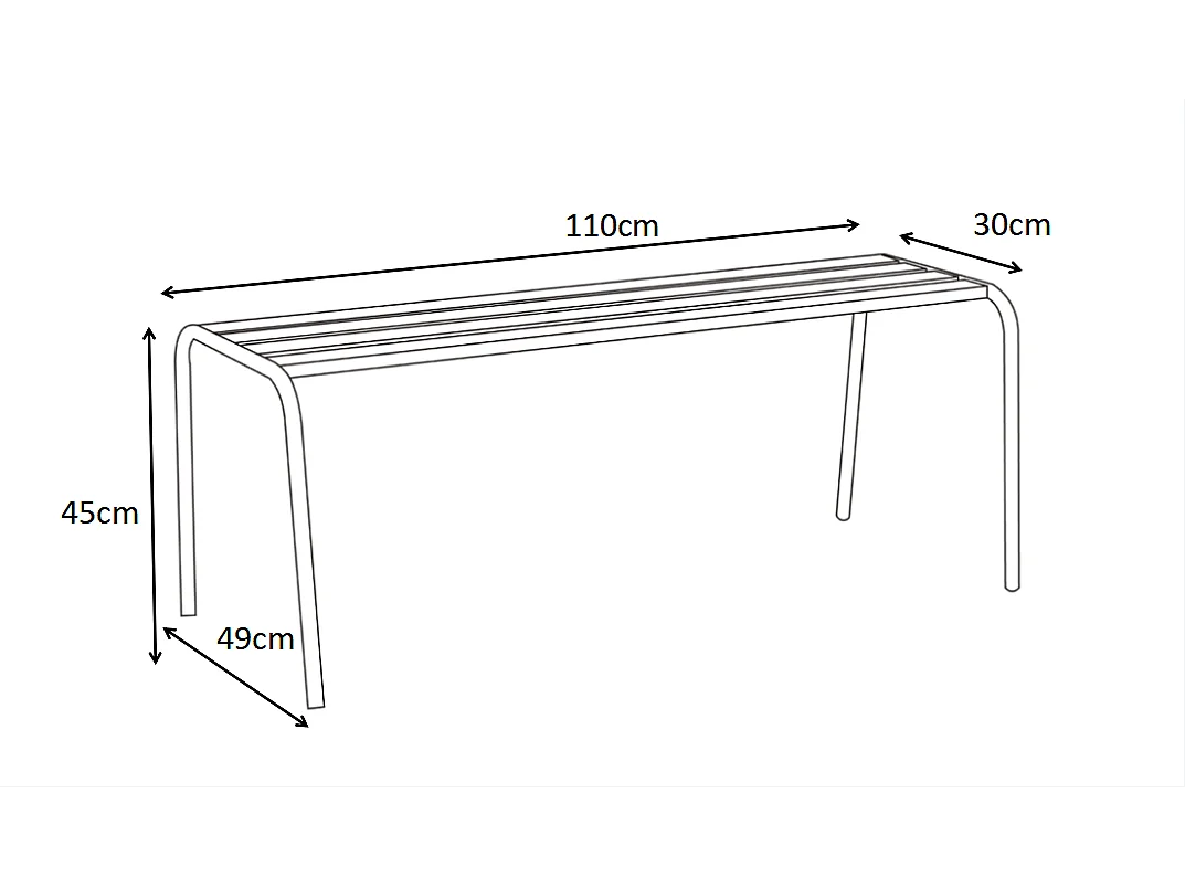 Banc de jardin en métal - Kaki - MIRMANDE de MYLIA