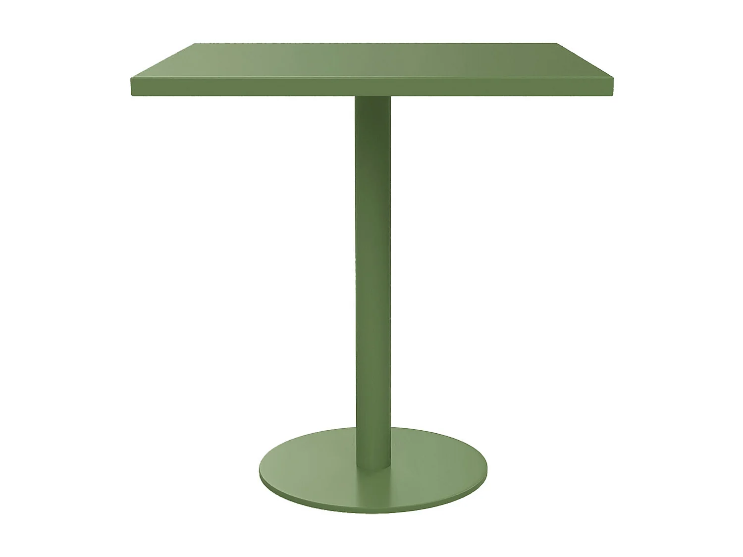 Table carrée de jardin L.70 cm en métal - Vert - NILY de MYLIA
