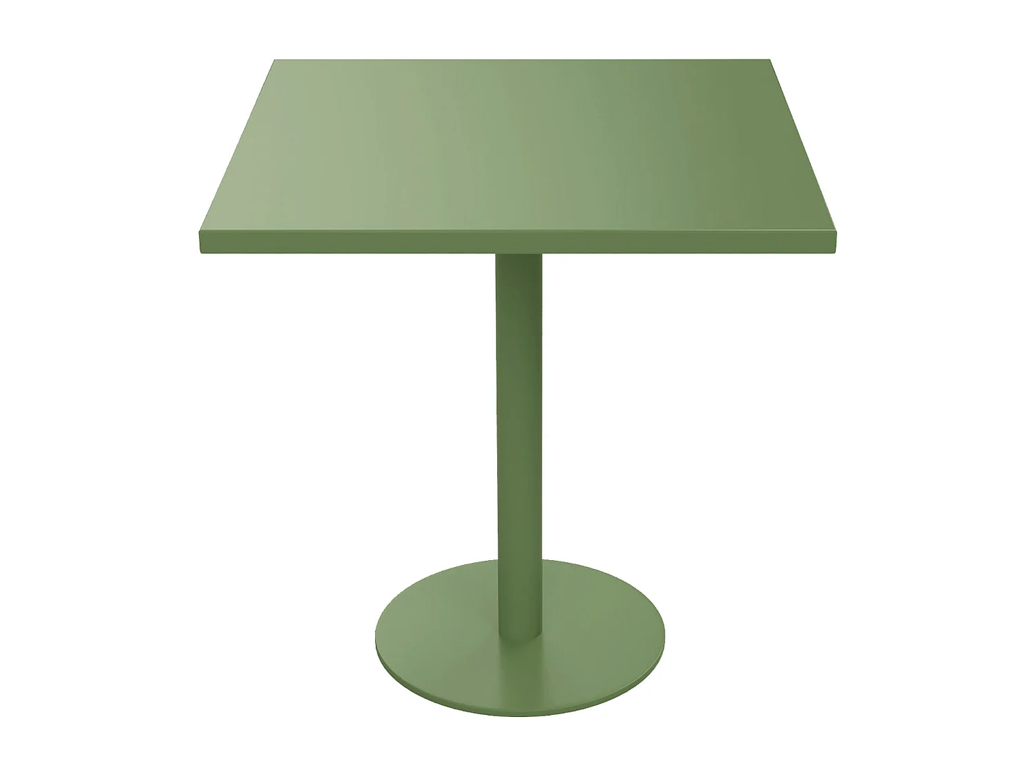 Table carrée de jardin L.70 cm en métal - Vert - NILY de MYLIA
