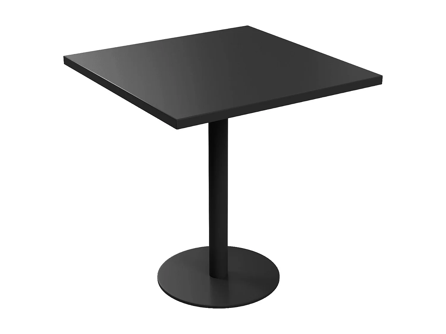 Table carrée de jardin L.70 cm en métal - Noir - NILY de MYLIA