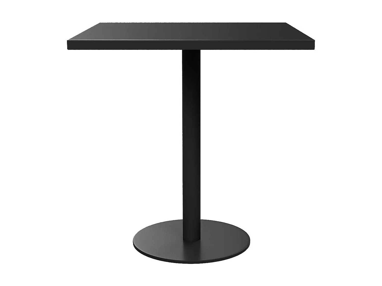 Table carrée de jardin L.70 cm en métal - Noir - NILY de MYLIA