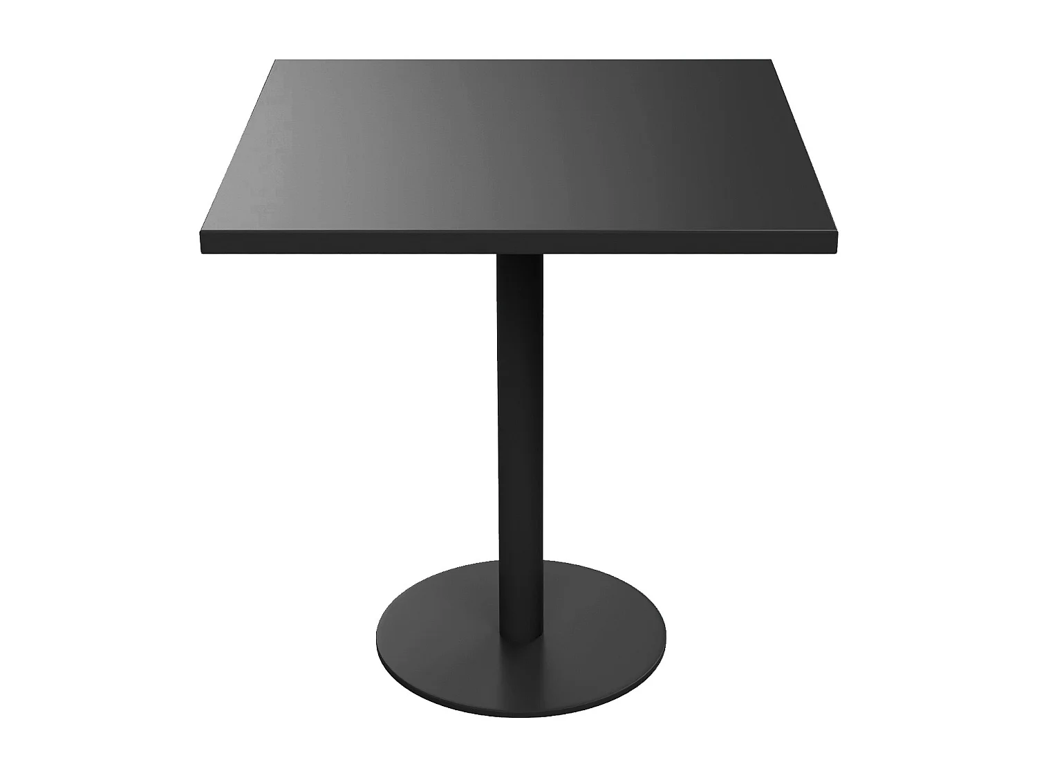 Table carrée de jardin L.70 cm en métal - Noir - NILY de MYLIA