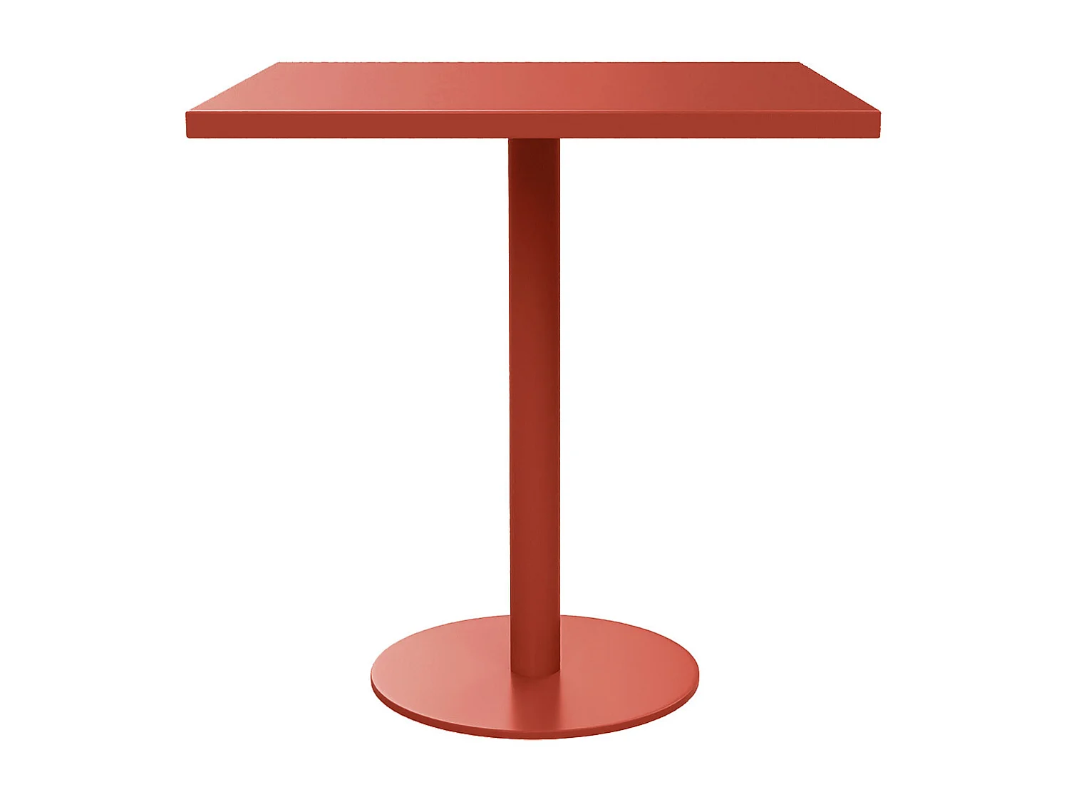 Table carrée de jardin L.70 cm en métal - Terracotta - NILY de MYLIA