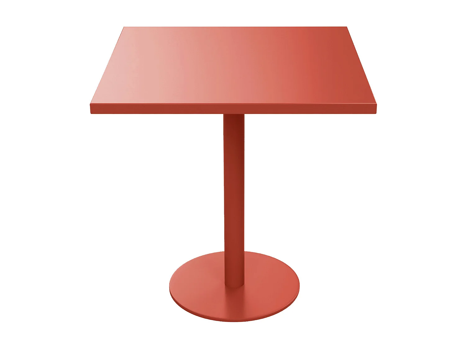 Table carrée de jardin L.70 cm en métal - Terracotta - NILY de MYLIA