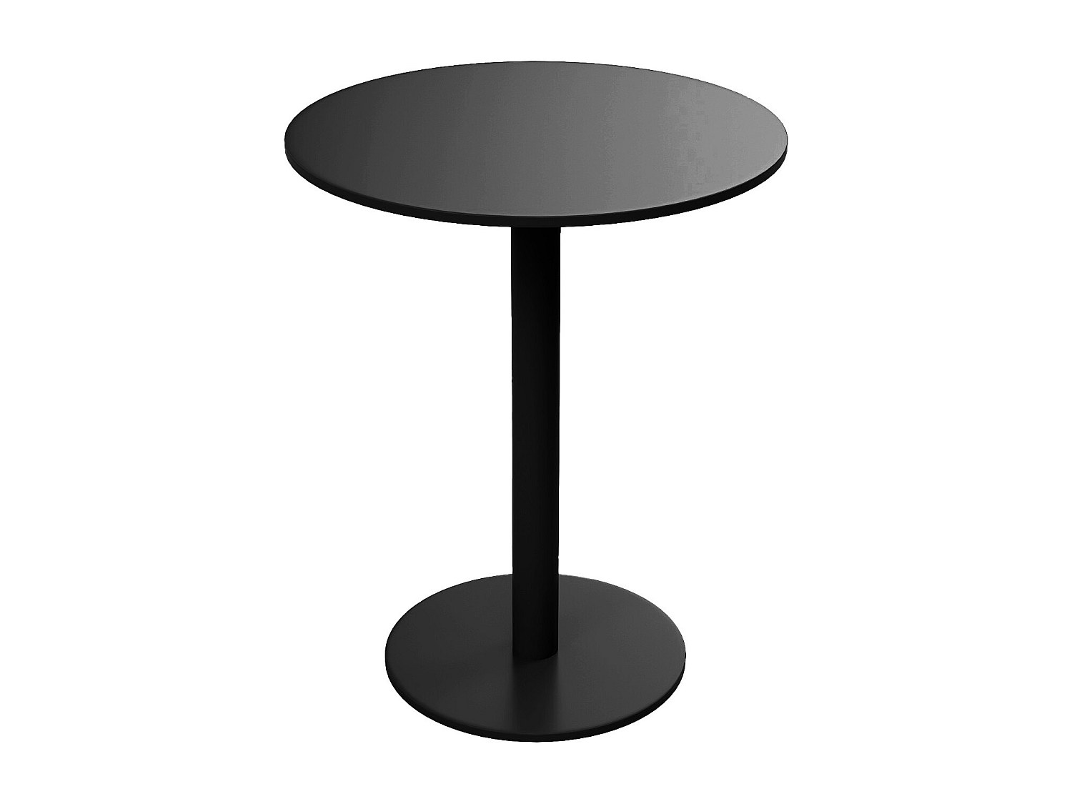 Vente-unique Runder Gartentisch D.60 Cm Aus Metall – Schwarz – Nily Von Mylia