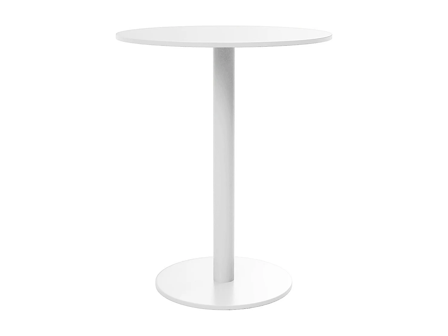 Table ronde de jardin D.60 cm en métal - Blanc - NILY de MYLIA