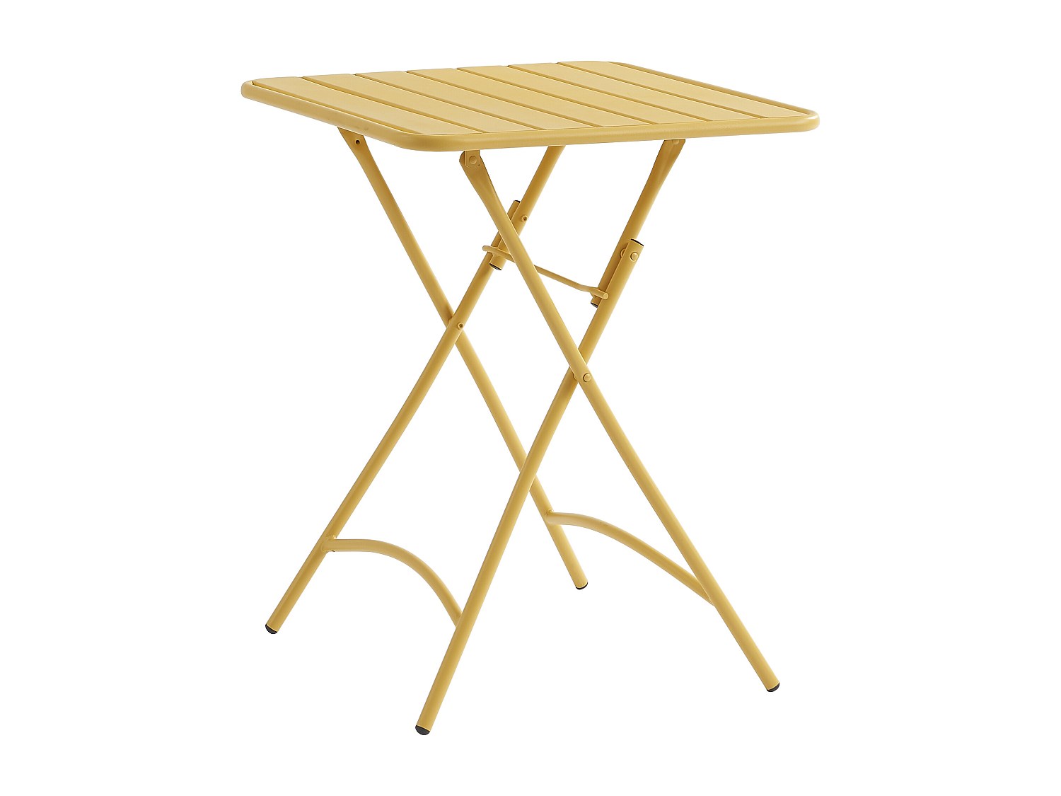 Vente-unique Gartentisch Quadratisch Klappbar L.60 Cm - Metall - Senfgelb - Mirmande Von Mylia