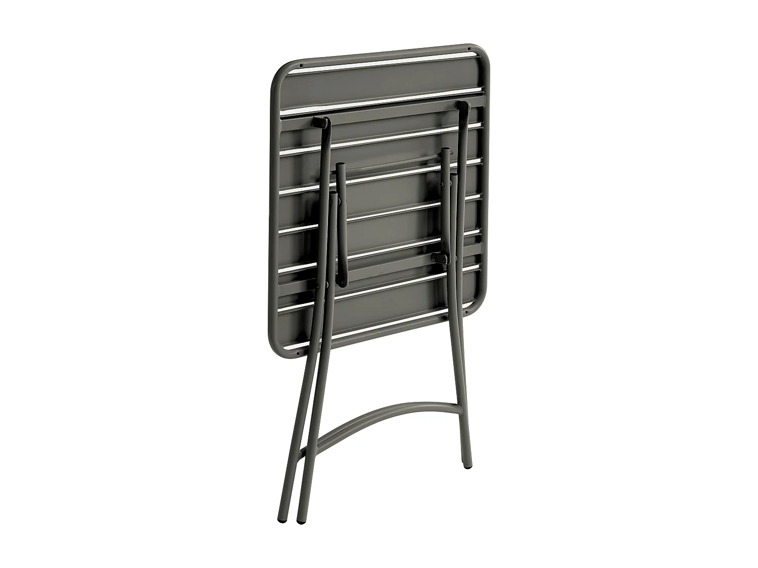 Table de jardin carrée pliante L.60 cm en métal - Gris anthracite - MIRMANDE de MYLIA