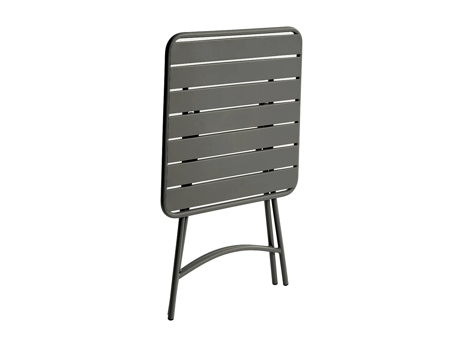 Table de jardin carrée pliante L.60 cm en métal - Gris anthracite - MIRMANDE de MYLIA