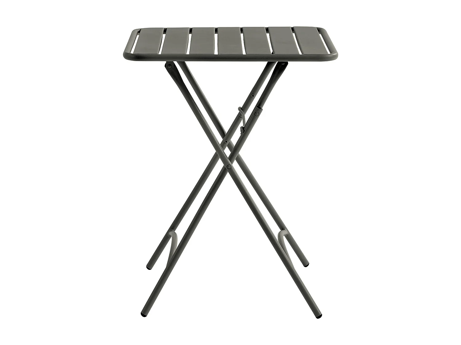 Table de jardin carrée pliante L.60 cm en métal - Gris anthracite - MIRMANDE de MYLIA
