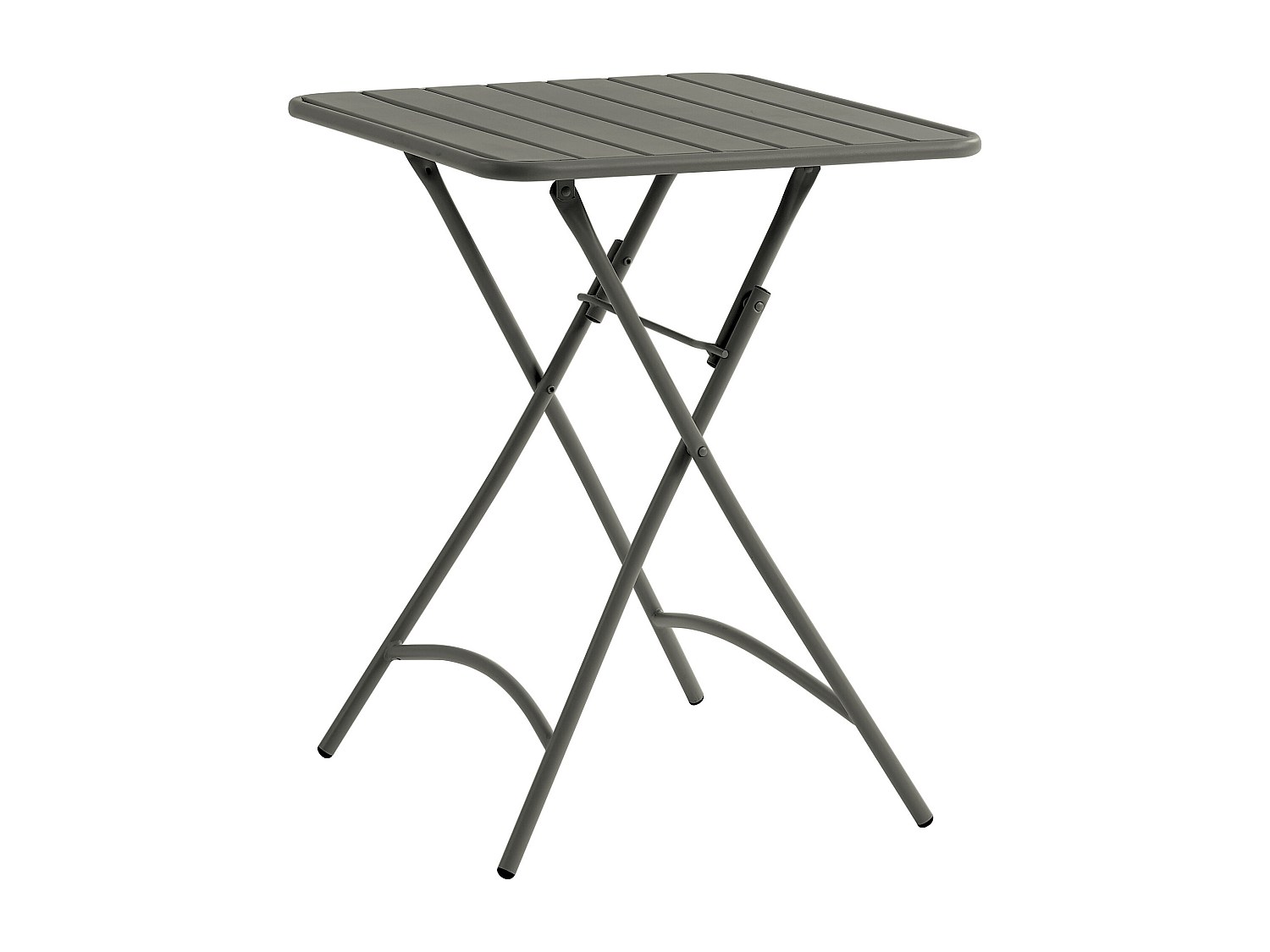 Vente-unique Gartentisch Quadratisch Klappbar L.60 Cm - Metall - Anthrazit Grau - Mirmande Von Mylia