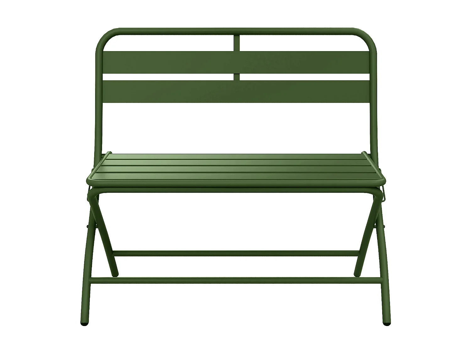 Banc de jardin pliant en métal - Kaki - MIRMANDE de MYLIA