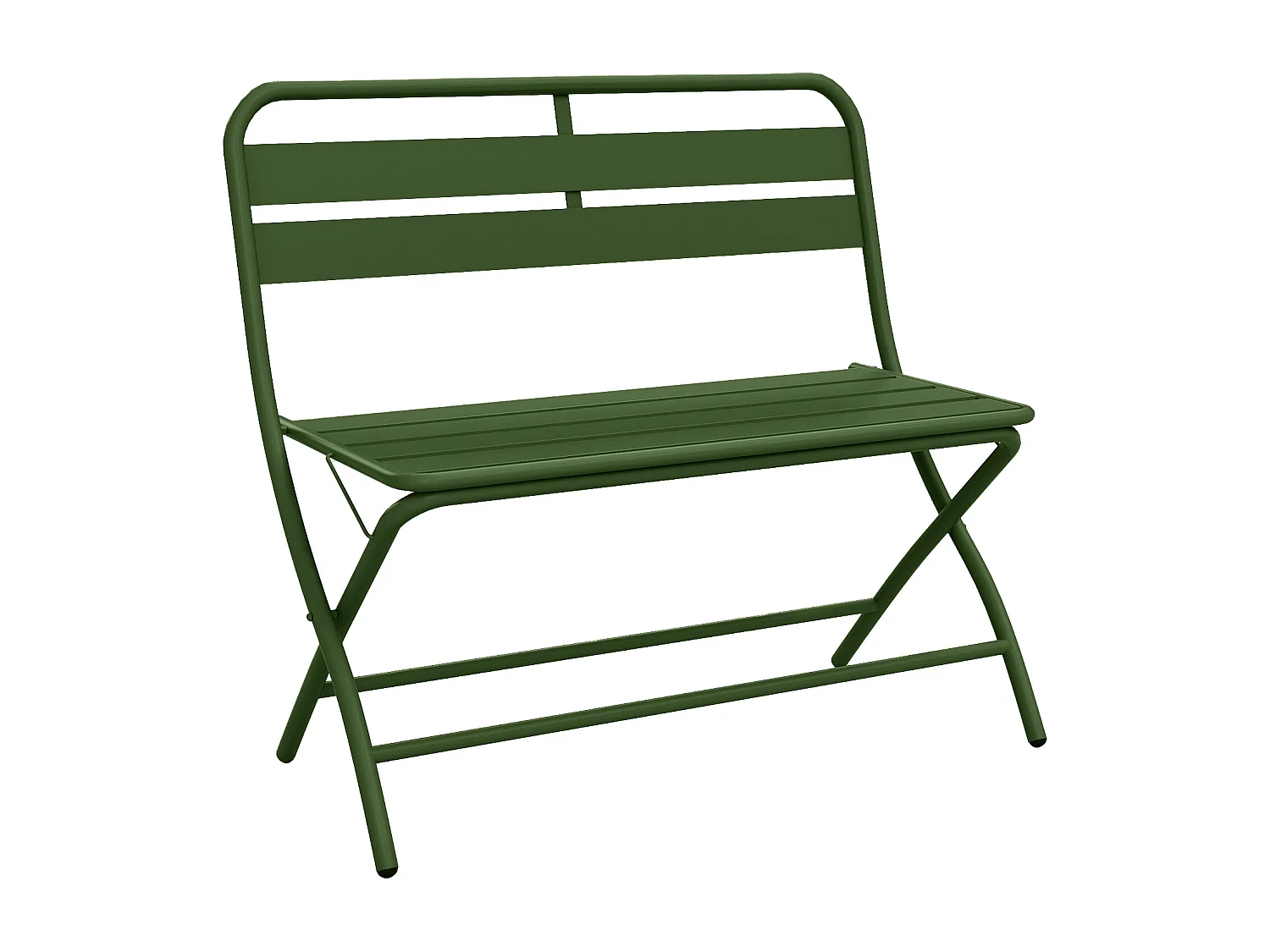 Banc de jardin pliant en métal - Kaki - MIRMANDE de MYLIA