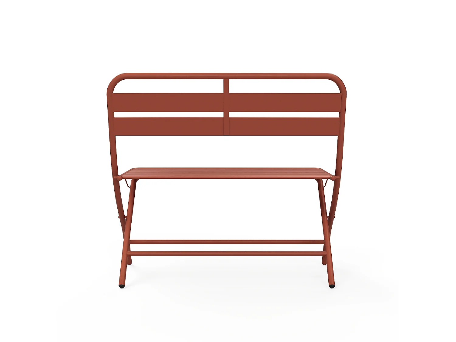 Banc de jardin pliant en métal - Terracotta - MIRMANDE de MYLIA