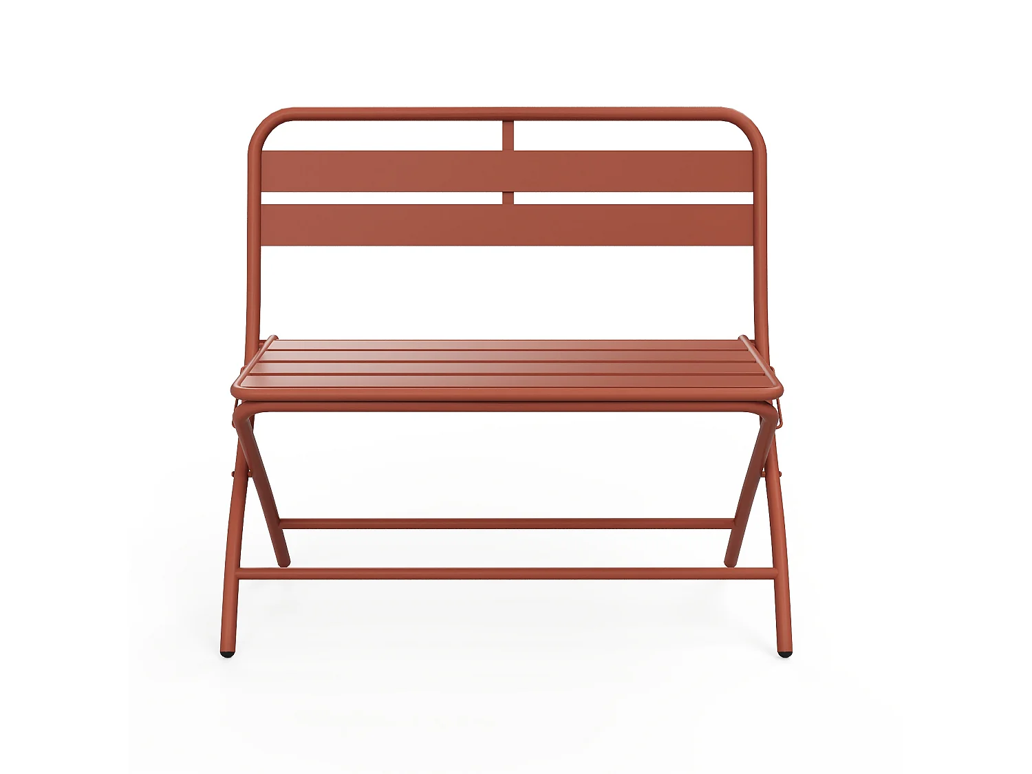 Banc de jardin pliant en métal - Terracotta - MIRMANDE de MYLIA