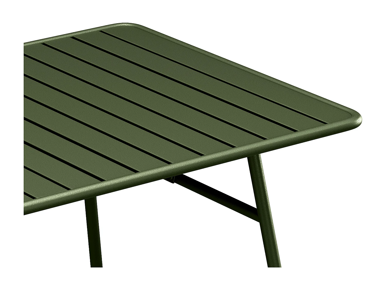 Table de jardin L.200 cm en métal - Kaki - MIRMANDE de MYLIA