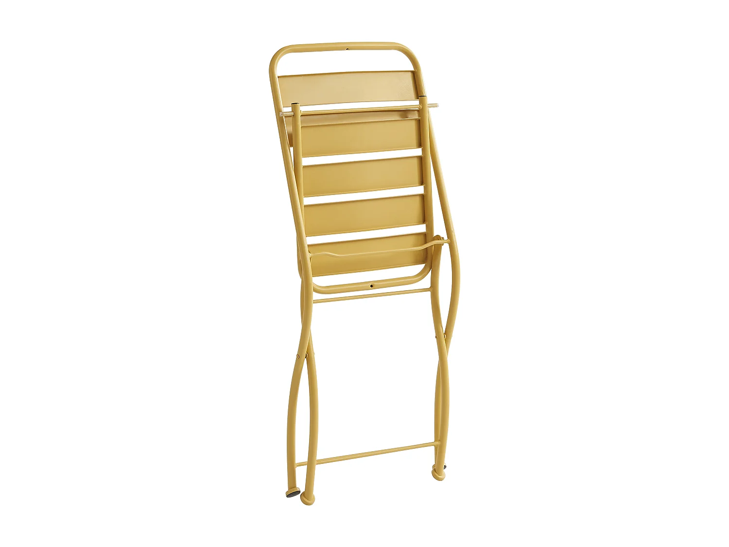 Lot de 2 chaises de jardin pliantes en métal - Jaune moutarde - MIRMANDE de MYLIA