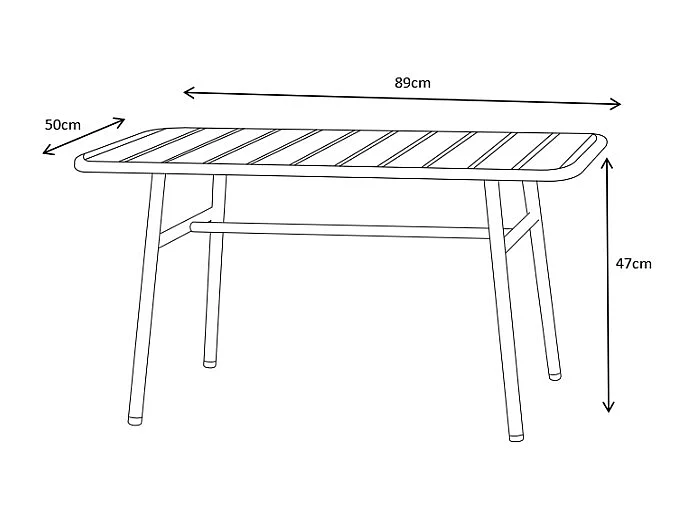 Mesa de centro de jardim em metal - Bege - MIRMANDE de MYLIA
