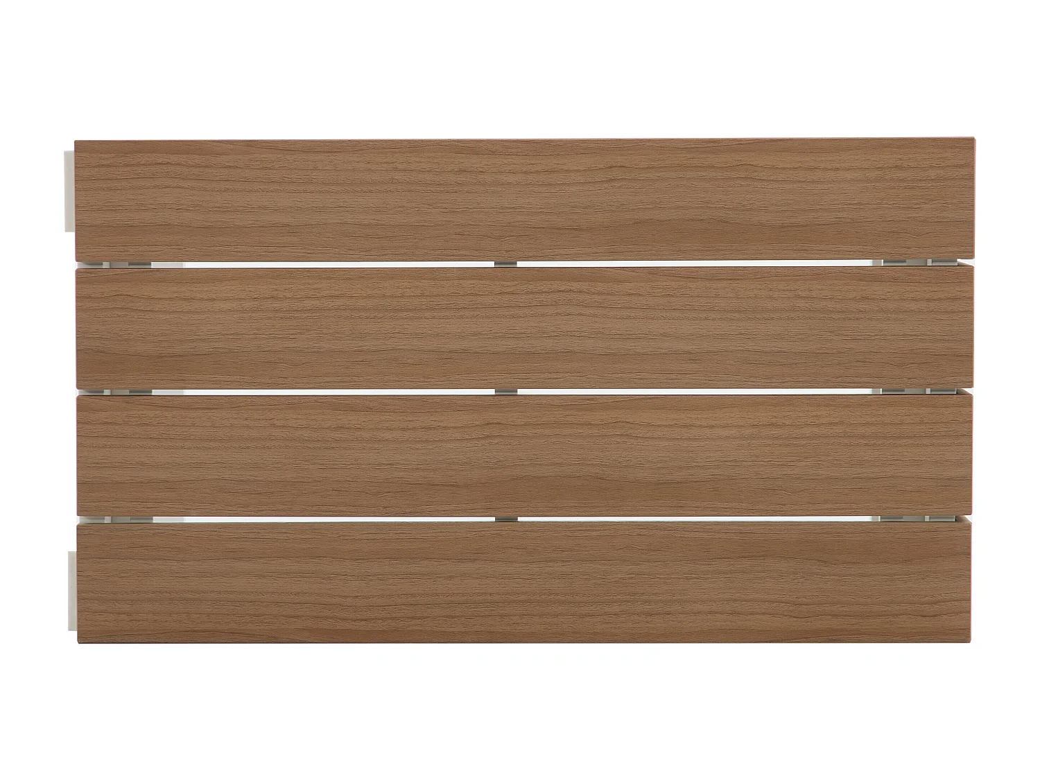 Conjunto de jardim modular em alumínio: 2 sofás e uma mesa de centro - Branco com almofadas bege - BAMBAÏA de MYLIA