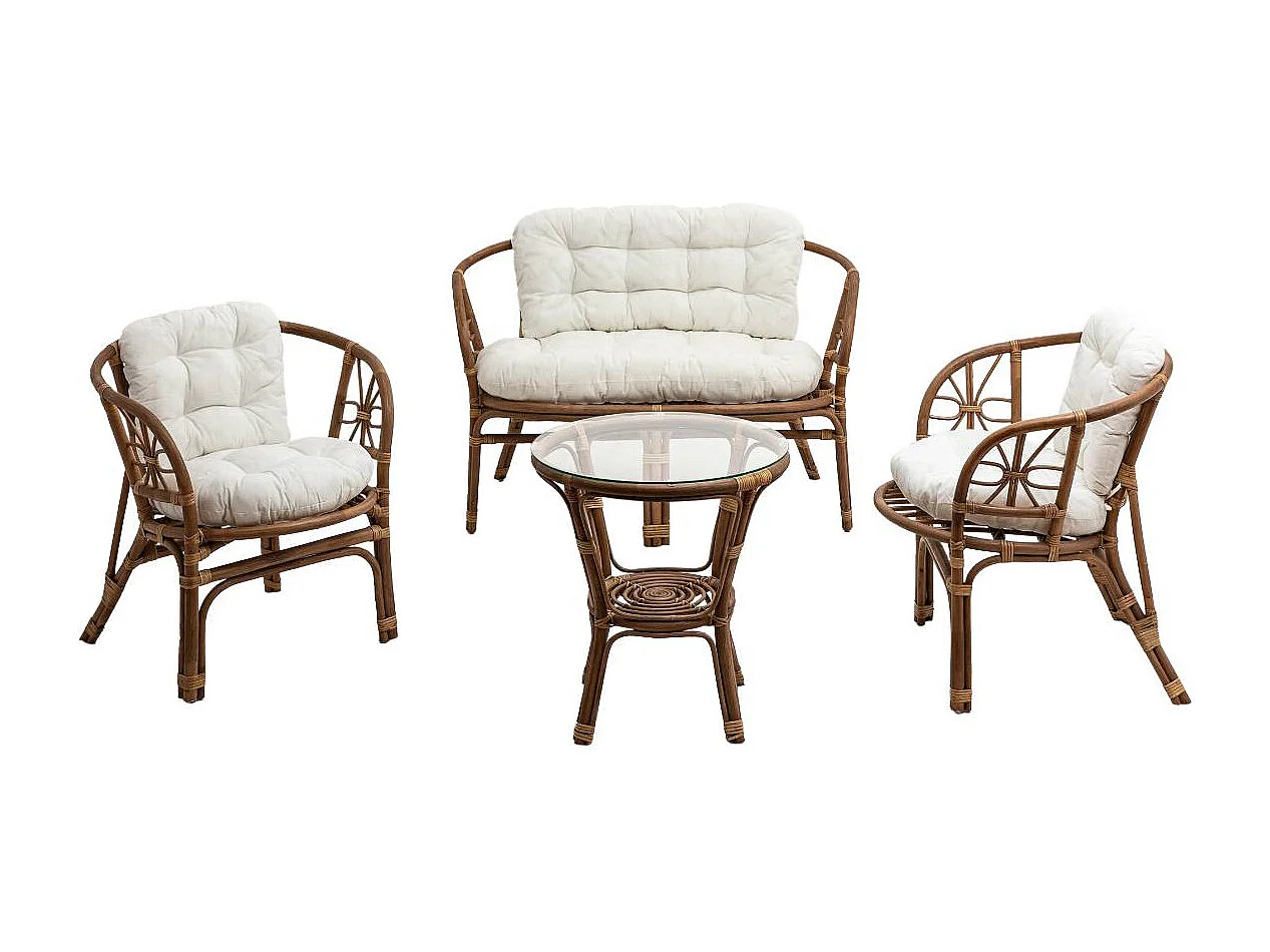 Muebles de jardín en ratán Rattan 4 plazas