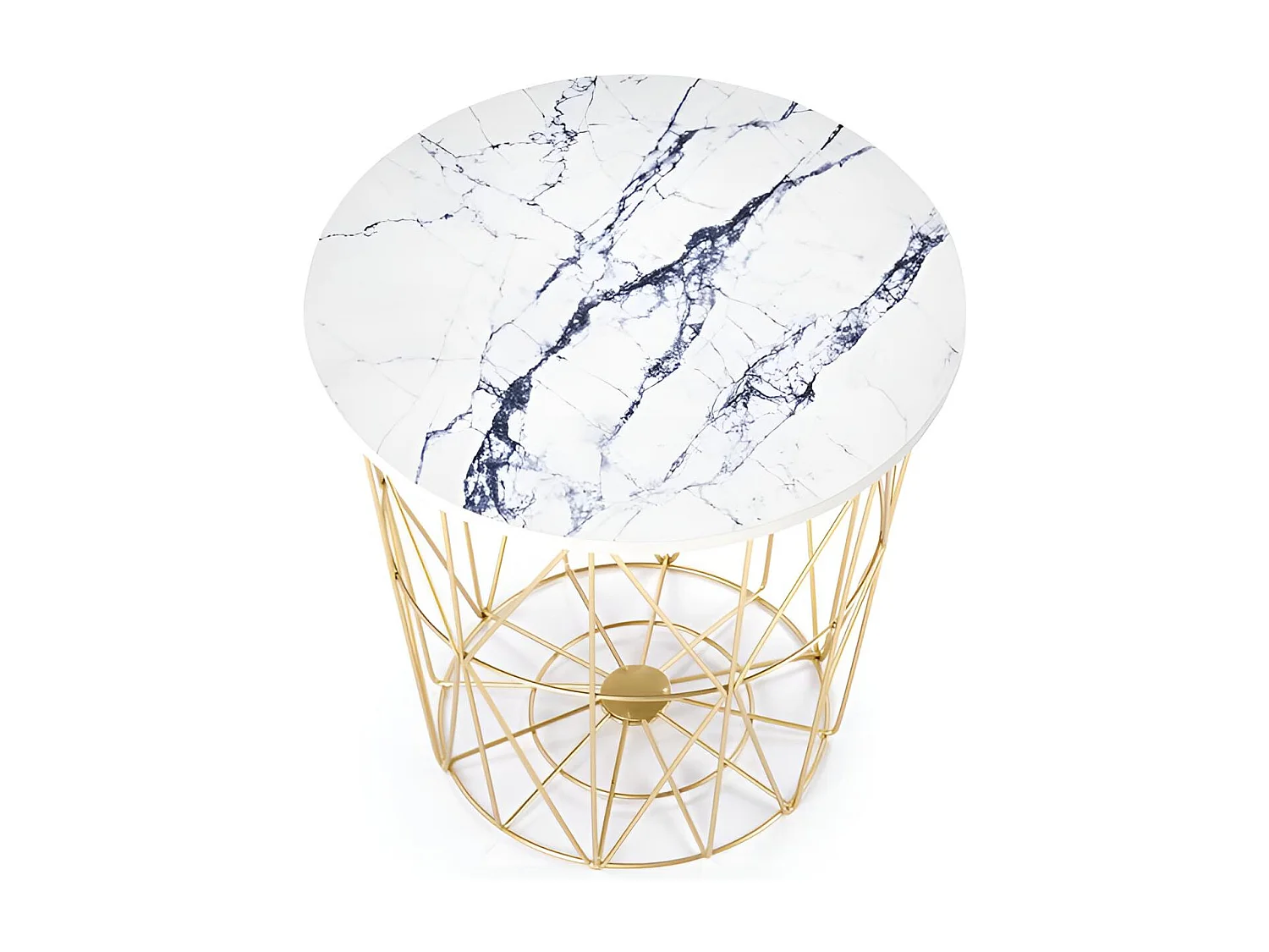 Tavolino Harissa Luxury/Metallo MDF/Oro bianco