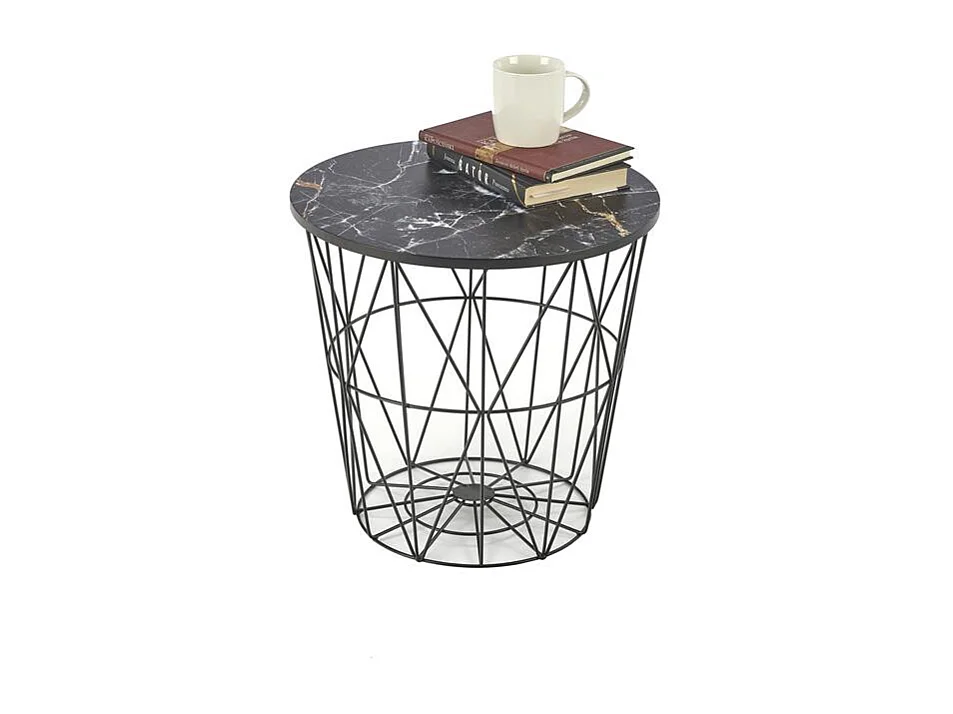 Table basse Harissa Luxe/MDF métal/Or Blanc