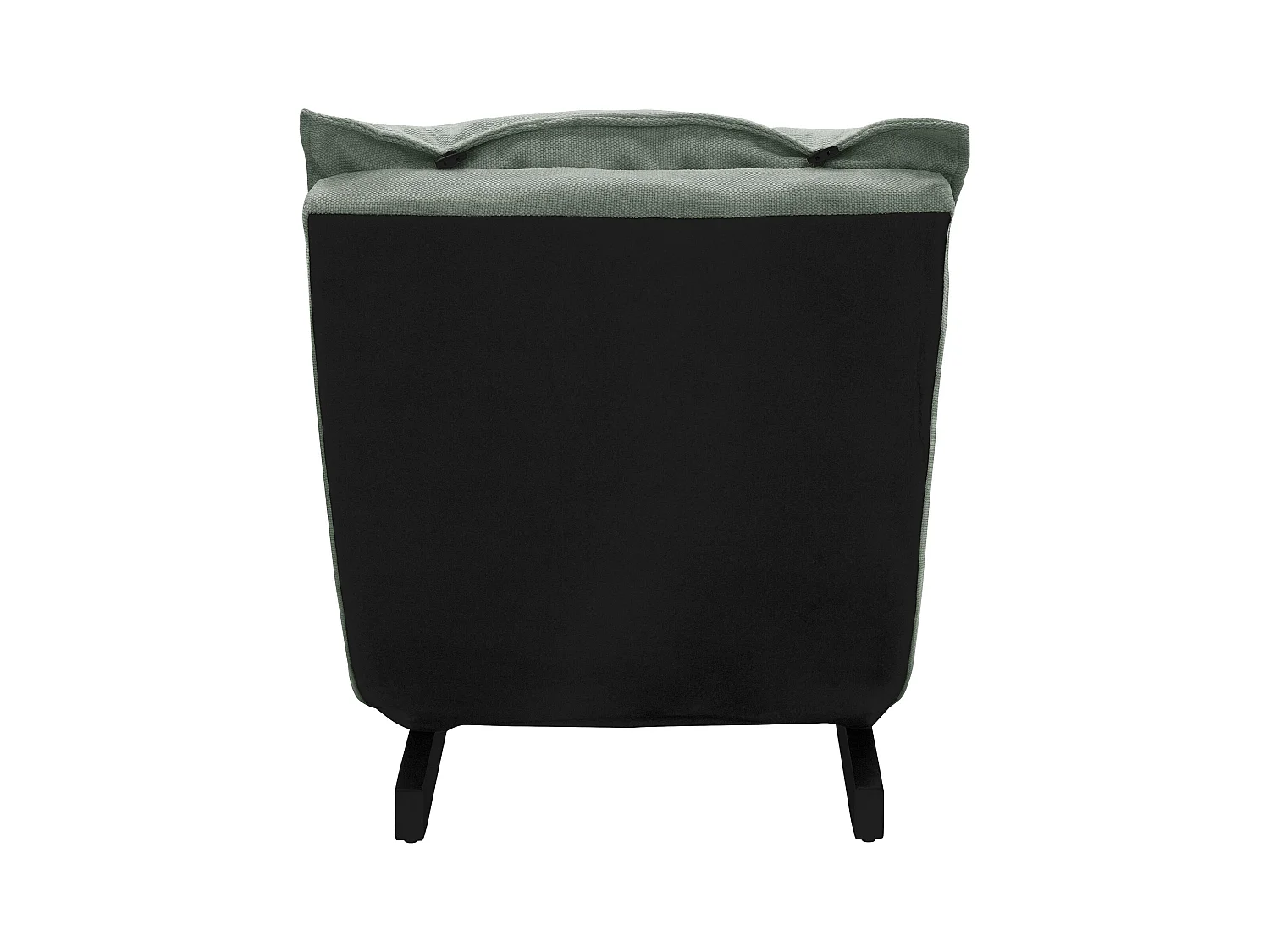 Fauteuil de relaxation de sol gris-vert revêtement en lin rembourrage doux en polyester et structure robuste en acier dossier inclinable 5 positions