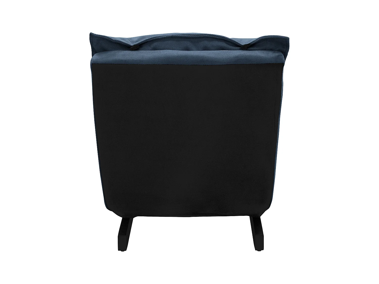 Fauteuil de relaxation de sol bleu revêtement en lin rembourrage doux en polyester et structure robuste en acier dossier inclinable en 5 positions