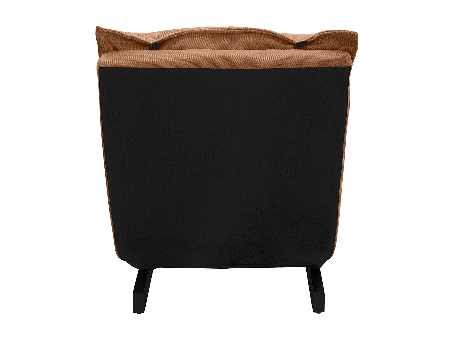 Fauteuil de relaxation de sol marron revêtement en lin rembourrage doux en polyester et structure robuste en acier dossier inclinable en 5 positions