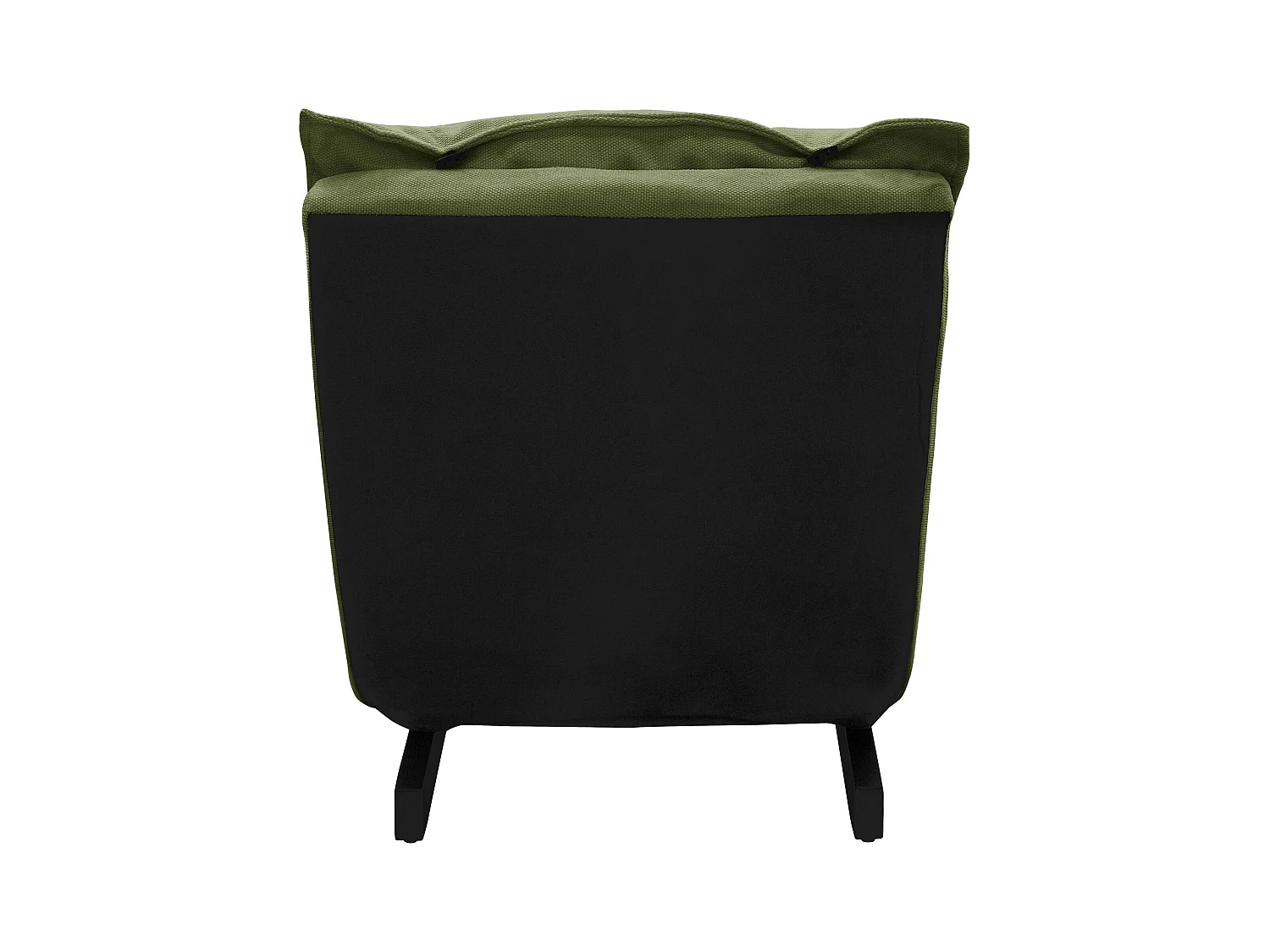 Fauteuil de relaxation de sol vert revêtement en lin rembourrage doux en polyester et structure robuste en acier dossier inclinable en 5 positions