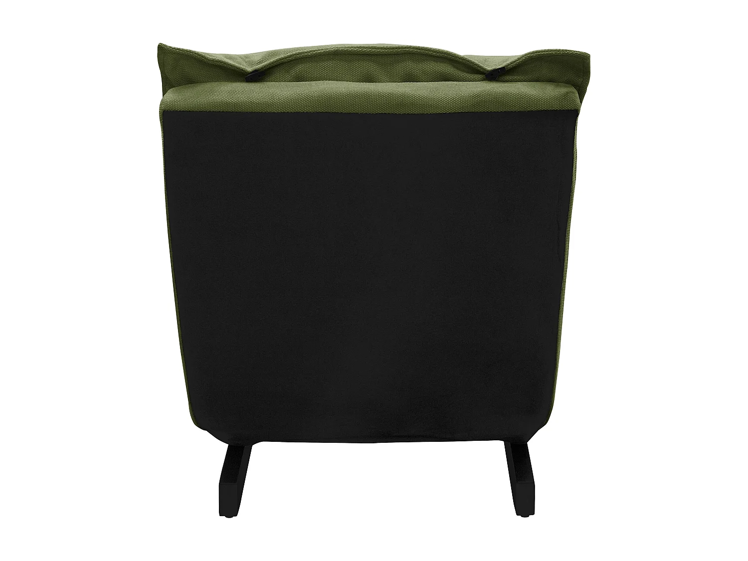 Fauteuil de relaxation de sol vert revêtement en lin rembourrage doux en polyester et structure robuste en acier dossier inclinable en 5 positions
